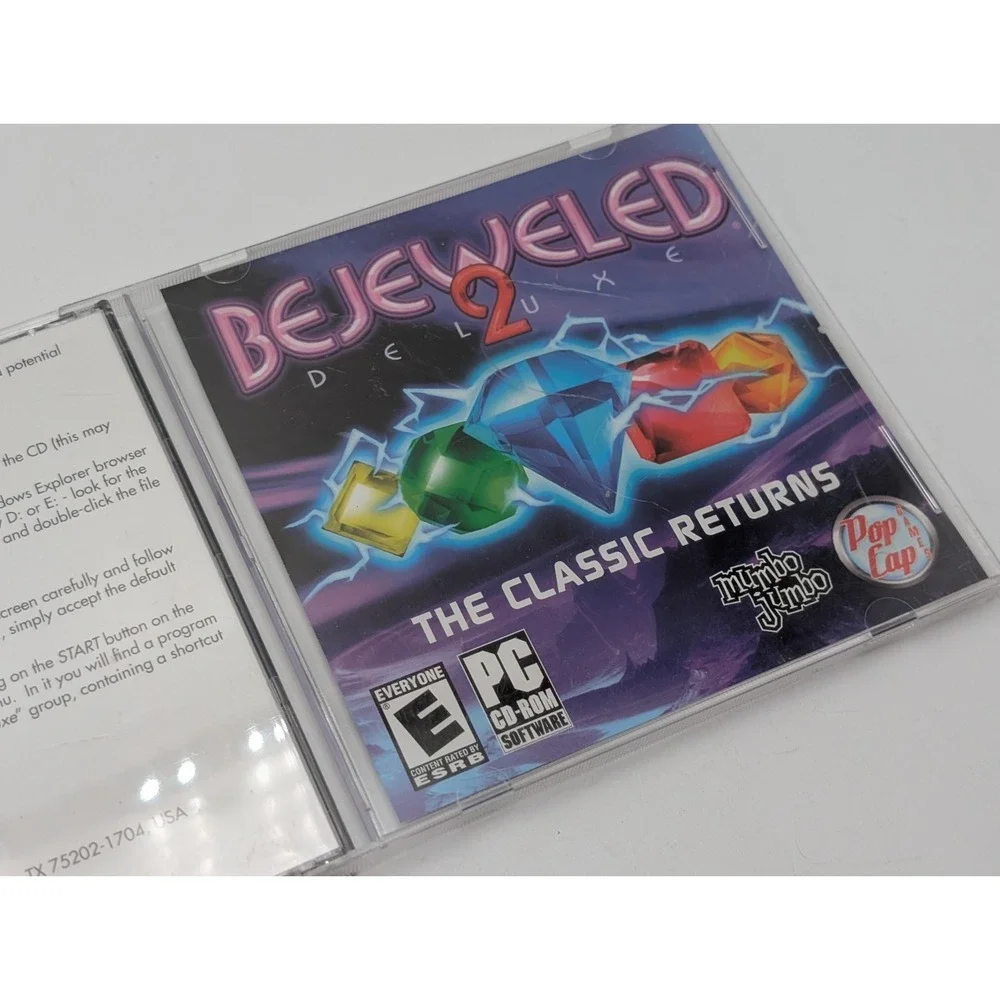 Bejeweled 2 Deluxe The Classic Returns PC/CD ROM Game 2004 Preowned